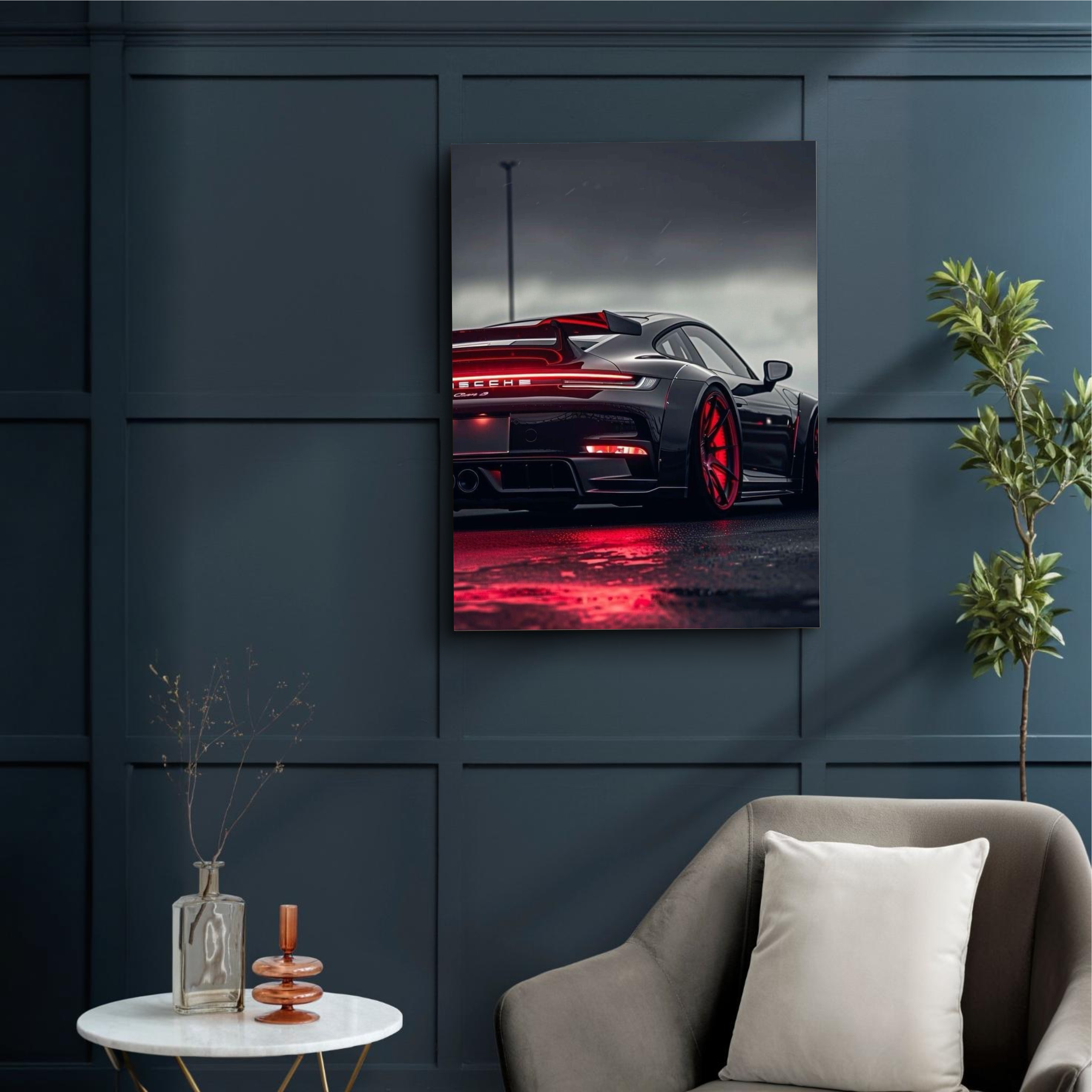 Quadro Porsche Lanterna Traseira