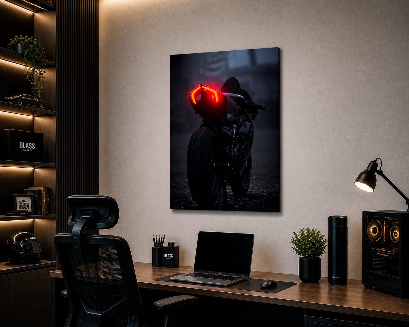 Quadro com LED Moto CL01