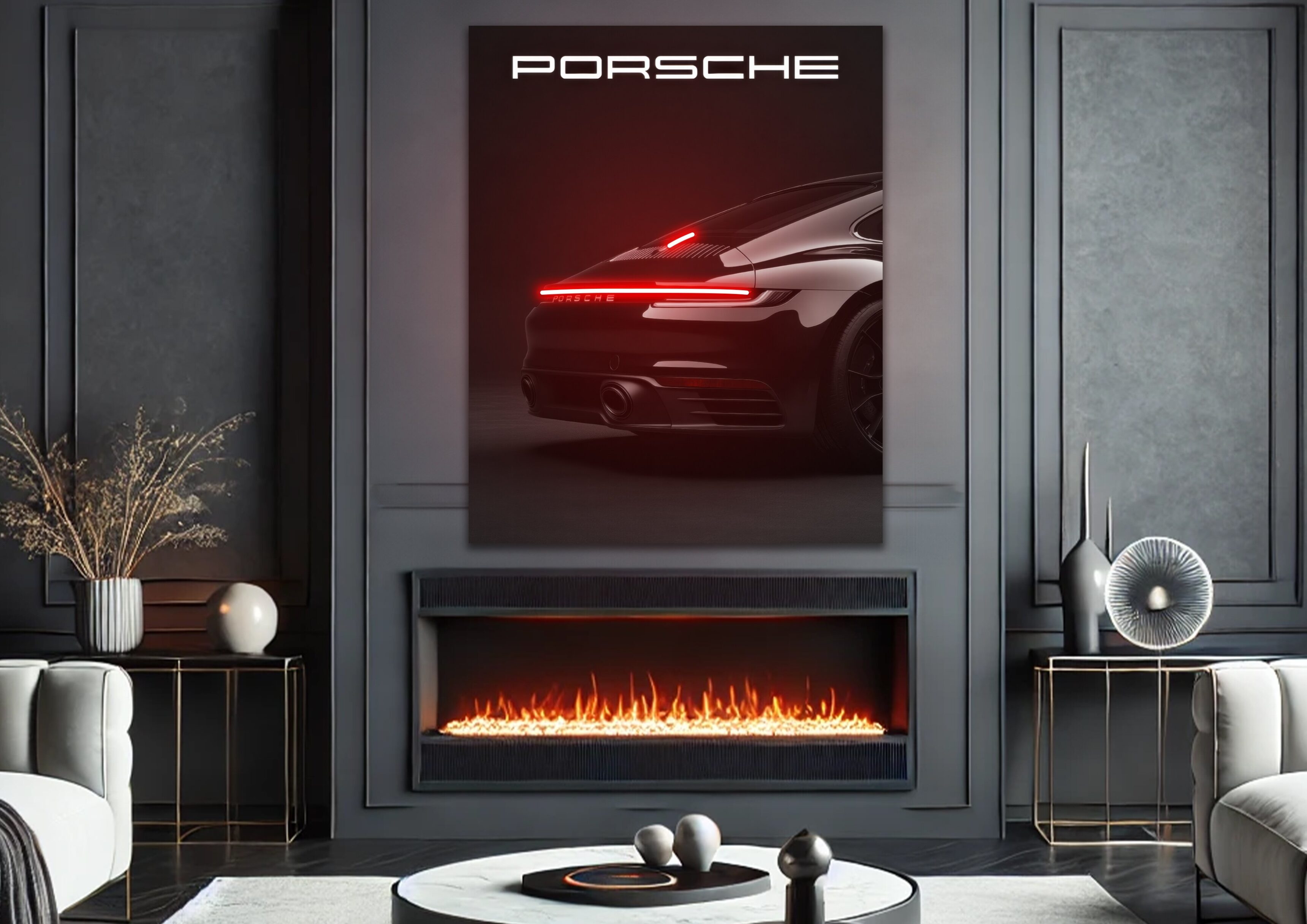 Quadro Porsche com Led