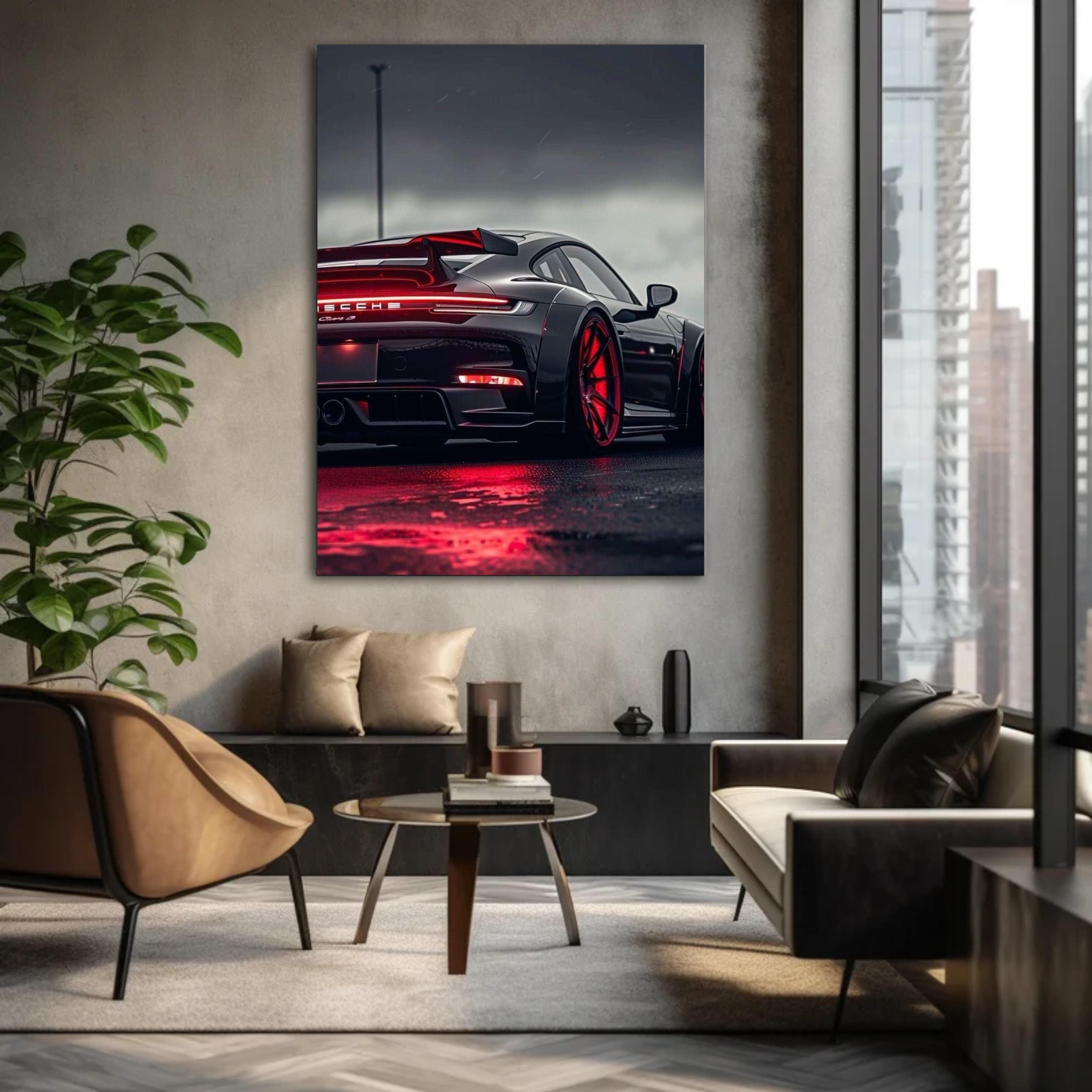 Quadro Porsche Lanterna Traseira