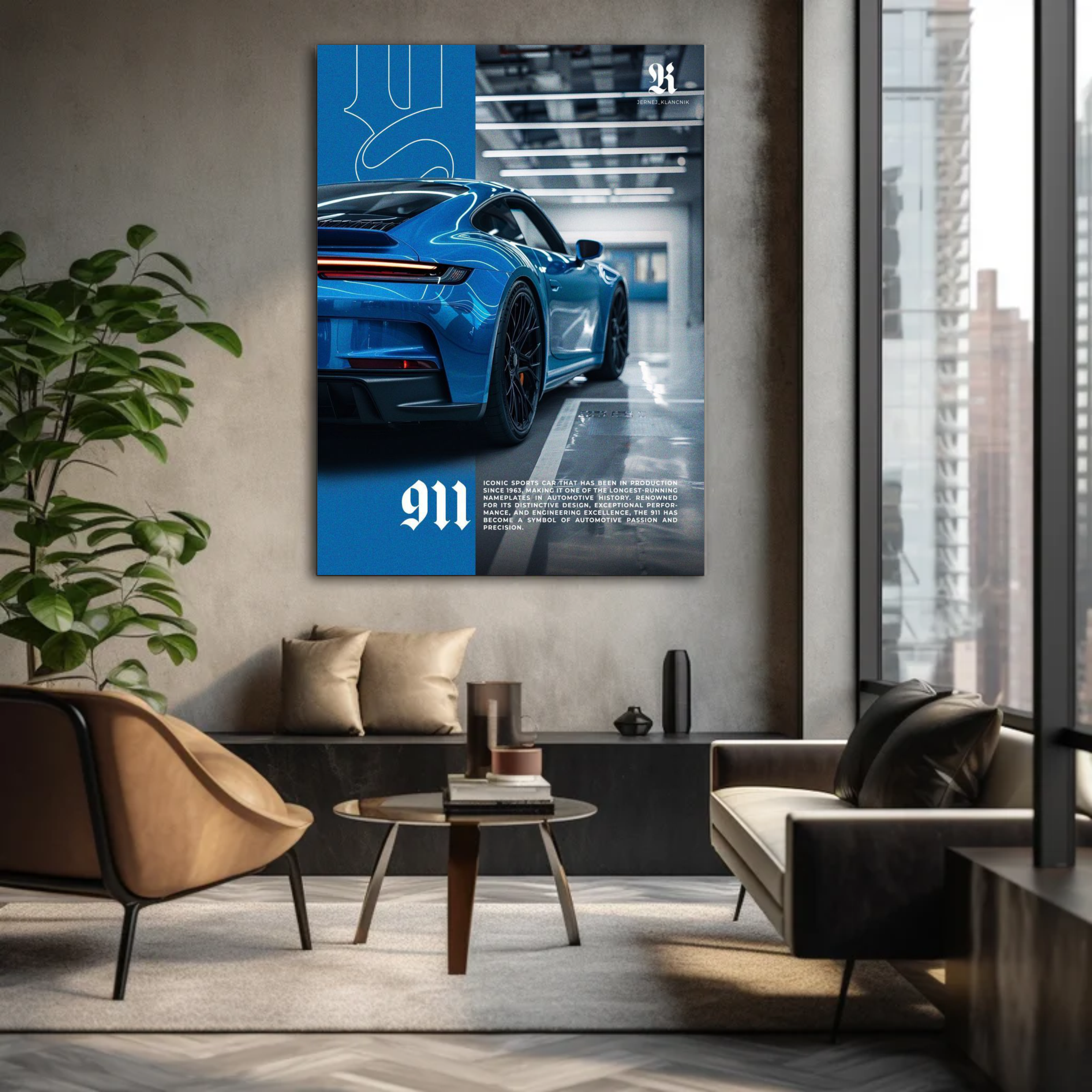 Quadro Porsche 911 Blue
