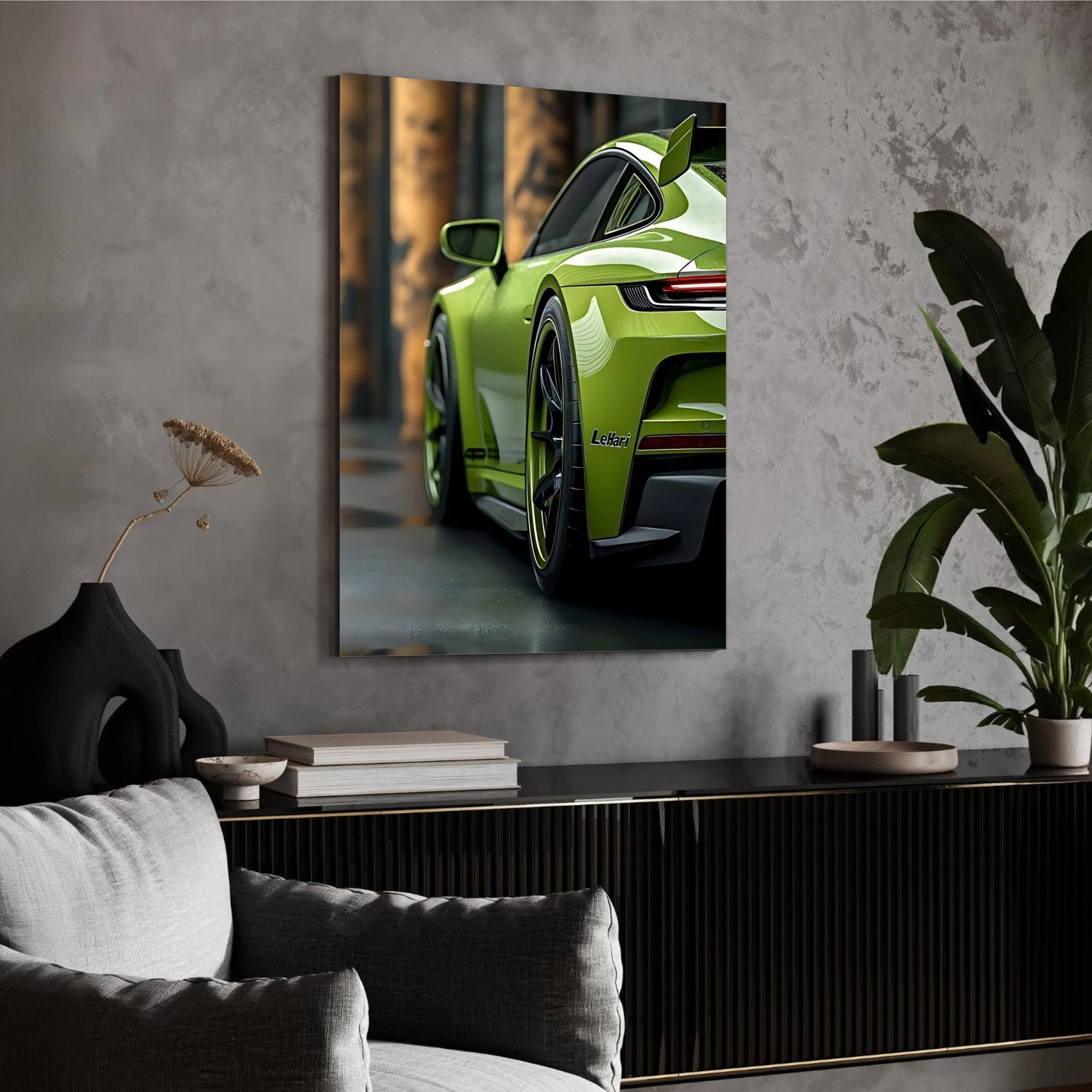 Quadro Lateral Porsche 911 Green