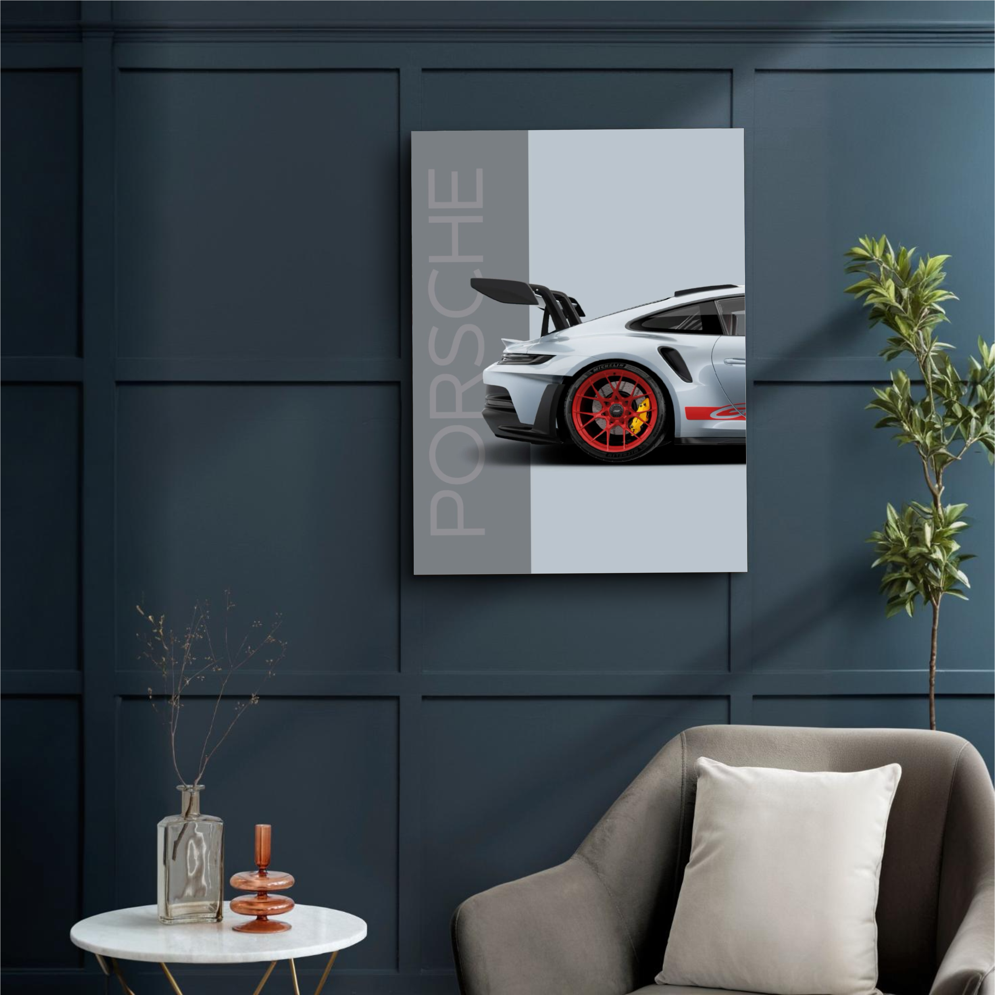 Quadro Porsche Silver