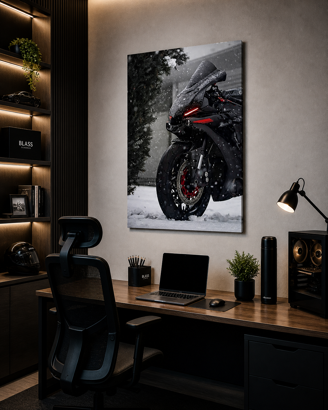 Quadro com LED Moto CL02