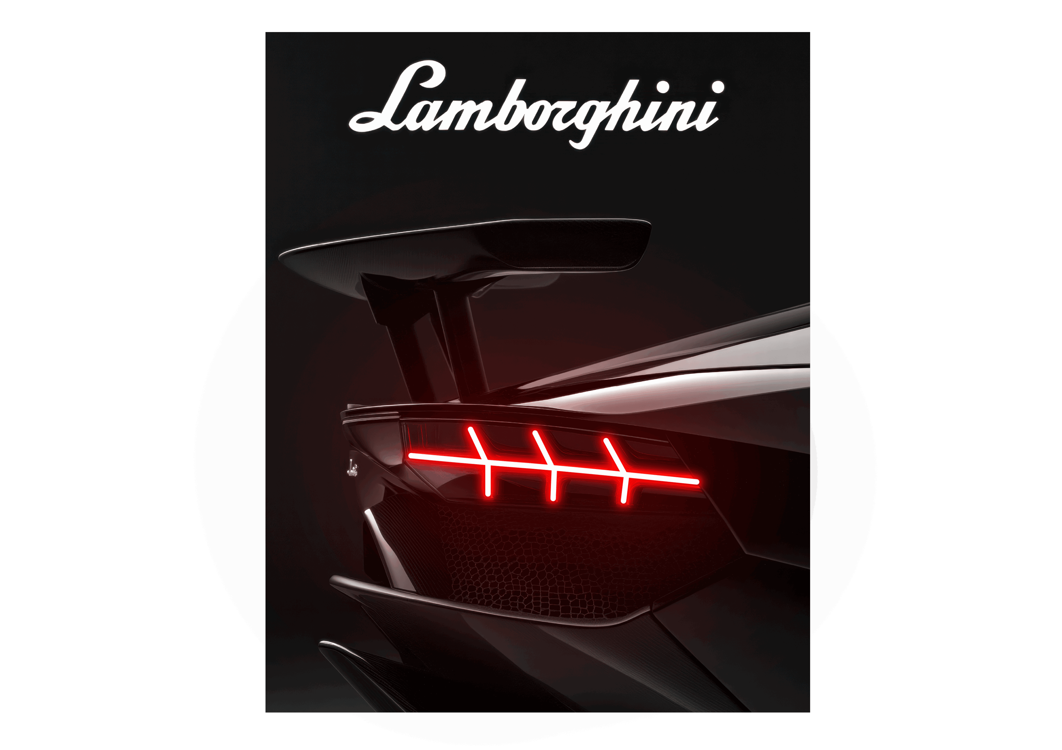 Quadro Lamborghini com Led