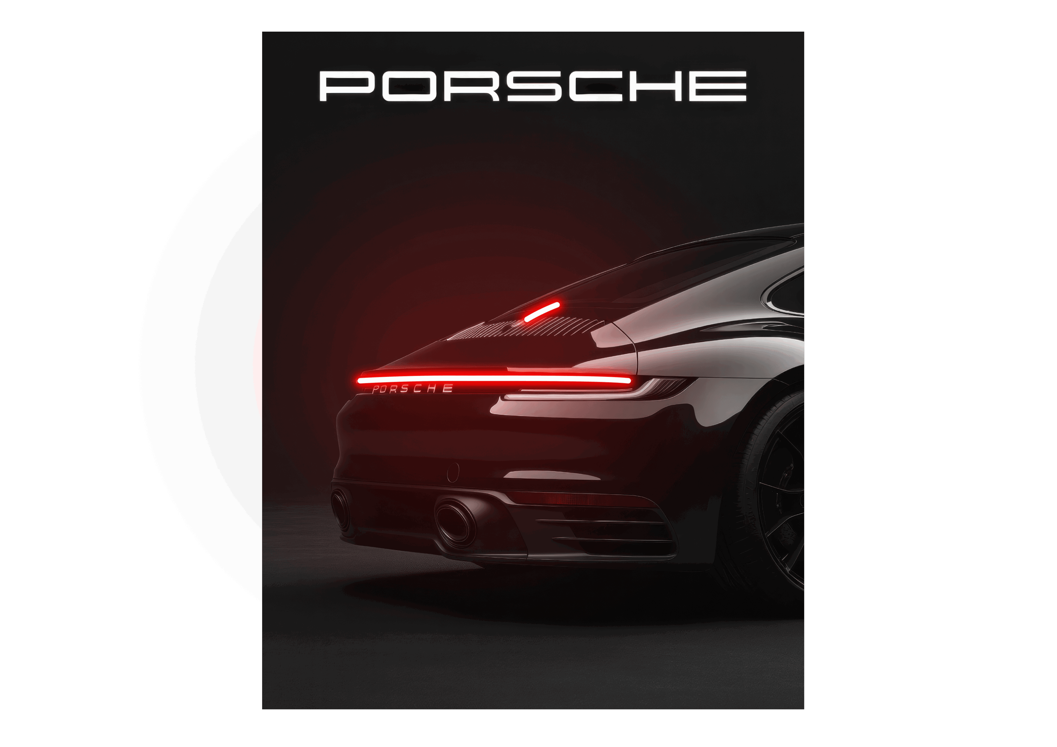 Quadro Porsche com Led